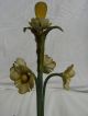 Pair Of Rare Antique Flower & Candle Designed Lamps Lamps photo 2