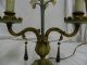 Pair Of Rare Antique Flower & Candle Designed Lamps Lamps photo 4