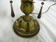 Pair Of Rare Antique Flower & Candle Designed Lamps Lamps photo 5