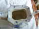 Large,  Lovely Staffordshire Transferware Blue White Teapot Teapots & Tea Sets photo 5