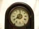 Antique Early American New Haven Round Gothic Extra Parlor Clock Clean And Runs Clocks photo 9