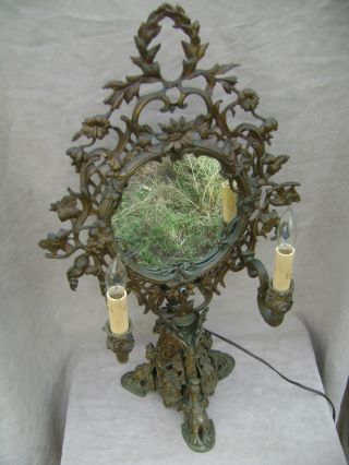 Rare 1800 ' S Queen Victoria Antique Gilt Gold Tabletop Candle Light Mirror photo