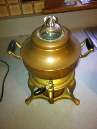 Rochester 4 Cup Copper Samovar Coffee Pot Or Hot Water Dispenser photo