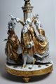 Antique Royal Vienna Porcelain 29” Figural Lamp Centerpiece Rococo Dancers Figurines photo 9