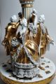 Antique Royal Vienna Porcelain 29” Figural Lamp Centerpiece Rococo Dancers Figurines photo 11