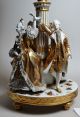 Antique Royal Vienna Porcelain 29” Figural Lamp Centerpiece Rococo Dancers Figurines photo 3