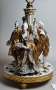 Antique Royal Vienna Porcelain 29” Figural Lamp Centerpiece Rococo Dancers Figurines photo 4