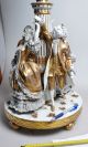 Antique Royal Vienna Porcelain 29” Figural Lamp Centerpiece Rococo Dancers Figurines photo 5