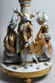 Antique Royal Vienna Porcelain 29” Figural Lamp Centerpiece Rococo Dancers Figurines photo 6