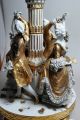 Antique Royal Vienna Porcelain 29” Figural Lamp Centerpiece Rococo Dancers Figurines photo 7
