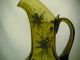 An Early Mary Gregory Amber Glass Pitcher Perfect Condition Unusual Shape Pitchers photo 5