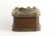 Victorian Wood Box Copper & Brass Figural Accents Rare & Boxes photo 4