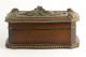 Victorian Wood Box Copper & Brass Figural Accents Rare & Boxes photo 5