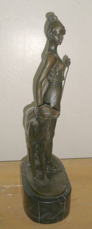 Antique Bronze Statue - Lady Justice Genre - 1940s - Nr photo