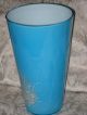 Lovely Vintage Teal Victorian Vase / Mary Gregory Style / Antique White Enamel Vases photo 2