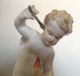 Antique Meissen Germany Cherub Putti With Heart And Arrow Crossed Swords No Res Figurines photo 2
