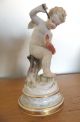 Antique Meissen Germany Cherub Putti With Heart And Arrow Crossed Swords No Res Figurines photo 7