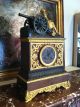 Antique Gillion French Empire Gilt Bronze Silk Suspension Mantel Clock - Paris Clocks photo 3