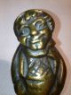 Antique Brass Bronze Irish? Man Figurine Black Folk Art Americana Vintage Cloke Metalware photo 1