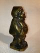 Antique Brass Bronze Irish? Man Figurine Black Folk Art Americana Vintage Cloke Metalware photo 2