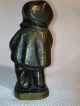 Antique Brass Bronze Irish? Man Figurine Black Folk Art Americana Vintage Cloke Metalware photo 3