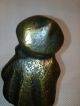 Antique Brass Bronze Irish? Man Figurine Black Folk Art Americana Vintage Cloke Metalware photo 4