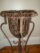 Antique Metal Wrought Iron Planters Urn Very Ornate Unknown Era French? Vintage Metalware photo 7