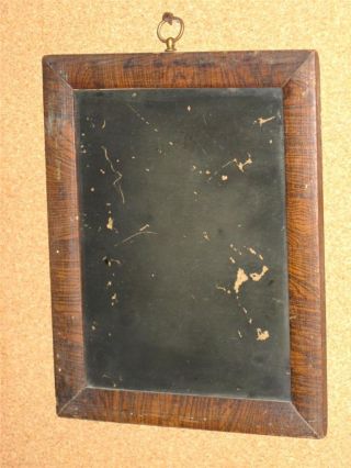The Best Early 19th C American Miniature Courting Mirror Grained Paint photo