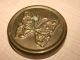 Brass Or Copper Trinket Box Snuff Tobacco Stamps Butterfly Grt Patina Vtg Metalware photo 1