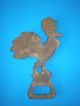 Old Bronze Figure Object Of Cock - Rare Metalware photo 9