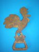 Old Bronze Figure Object Of Cock - Rare Metalware photo 3