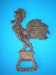 Old Bronze Figure Object Of Cock - Rare Metalware photo 6