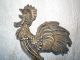 Old Bronze Figure Object Of Cock - Rare Metalware photo 7