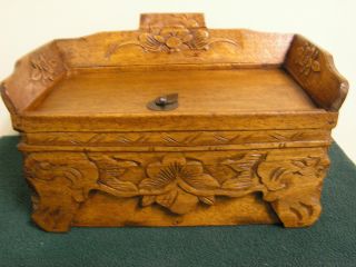 Antique Handmade Wooden Box photo