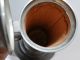 Antique Swedish Daubenkrug 16¾” Tall Engraved Pewter Oak Wood Tankard 1900 Dated Metalware photo 10