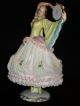 Antique German Porcelain Sitzendorf Art Deco Dresden Lace Dancer Figurine Figurines photo 10