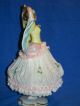 Antique German Porcelain Sitzendorf Art Deco Dresden Lace Dancer Figurine Figurines photo 4
