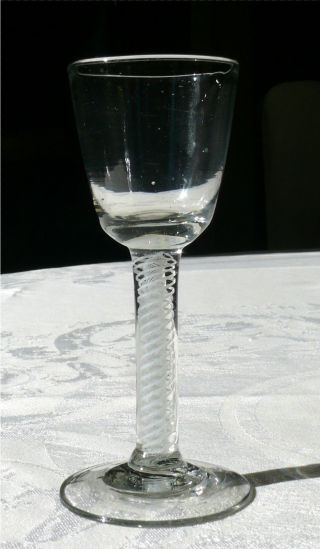 Antique Twist Stem Hand Blown Non - Lead Glass Wine Stem Goblet C1750 - 1780 3 photo