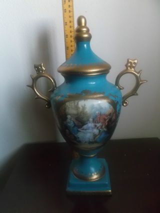 Antique German Dresden Vases Very Old photo