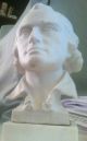 19th Century Signed Parian Bust Of Schiller Figurines photo 2