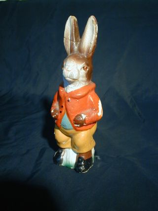 Antique Victorian Paper Mache & Composition Peter Rabbit Figurine photo