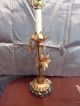 Italian Tole Vintage Hollywood Regency Gilt Metal Gold Leaf Lamp Lamps photo 1