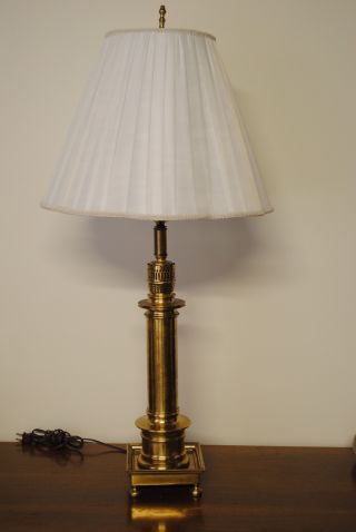 Mid Century Vintage Frederick Cooper Solid Brass Lamp W/new Shade photo