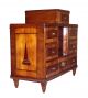 Unusual Mid 19th Cen.  Miniature Italian Fruitwood Cabinet With Tulipwood Inlay Other photo 3