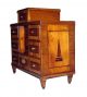Unusual Mid 19th Cen.  Miniature Italian Fruitwood Cabinet With Tulipwood Inlay Other photo 4