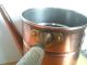 Vintage French Copper Hot Chocolate Pot Tin Lined Wood Handle Metalware photo 9