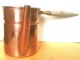 Vintage French Copper Hot Chocolate Pot Tin Lined Wood Handle Metalware photo 4