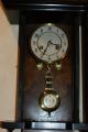 1890 Junghans German Wall Clock - Wood Case Clocks photo 4