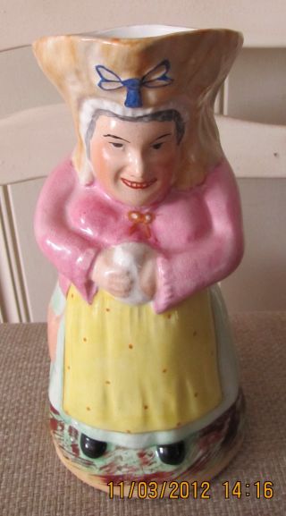 Staffordshire Toby Jug Lady Snuff Taker 9.  5 Inches 1880 photo