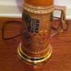 Vintage German Beer Stein Table Lamp Antique Old Pottery Mug Bar Scene Lamps photo 4